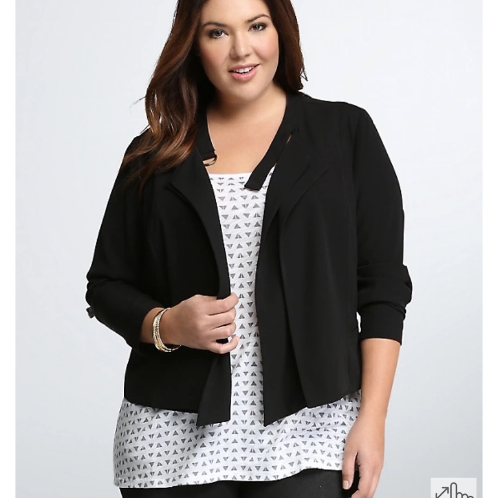 Torrid lightweight drape front blazer